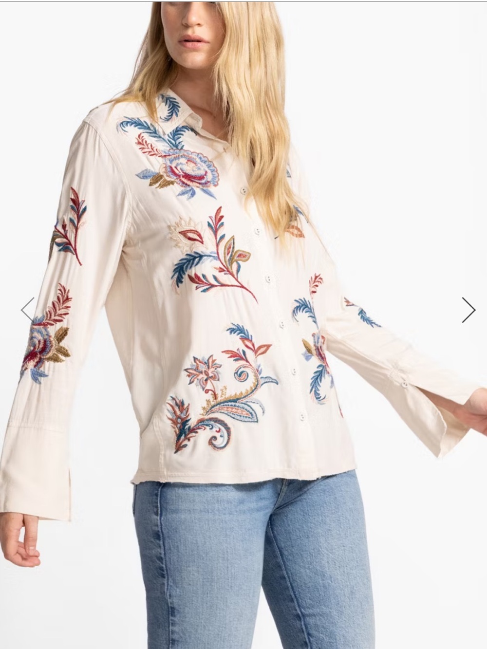 Johnny Was VINTAGE BUTTON DOWN SHIRT - Picture 3 of 15